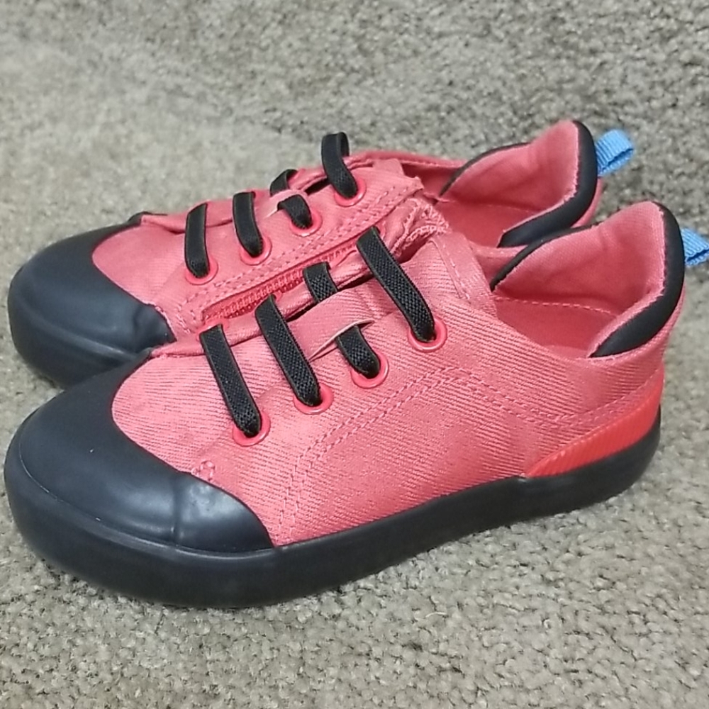 Like New! Red Zip Side Sneakers
